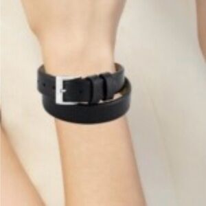 Prada Black Leather Bracelet